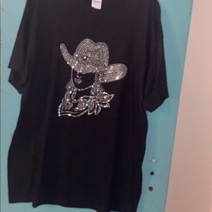 Cow girl bling T-shirt size large